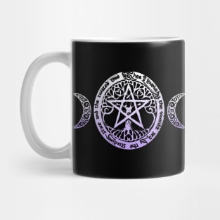 Wiccan & Pagan Sacred Gifts Nature Pentacle Tree of Life and Crescent Moons Mug